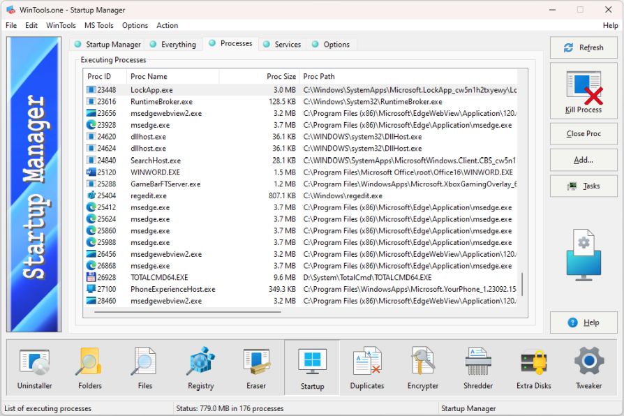 WinTools.one Processes